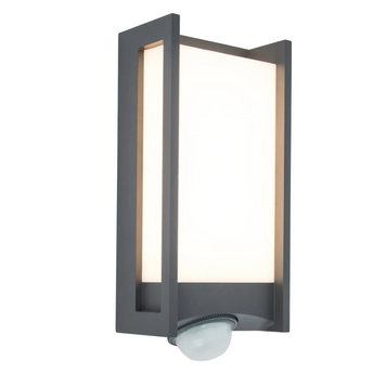 Светильник уличный LUTEC QUBO 14W 3000K 5193002118 с датчиком, темно-серый 5193002118 фото