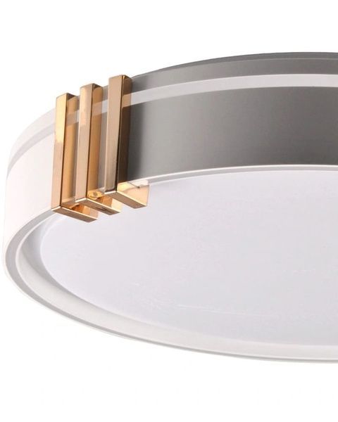 Люстра с пультом светодиодная, потолочный светильник Goldlux 328847 Arletta 40 Led 1x48W 3000K-6000K 5200Lm IP44 Серый 095406 фото