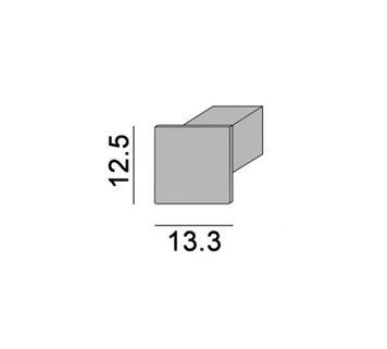 Комплект заглушок для профілю PROFILE IN. L12.5mm, w13.3mm, h6.7mm, 2шт 12.1212.IN.EC фото