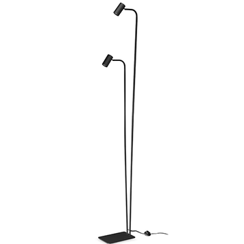 Торшер IDEAL-LUX IL326672 GINGER PT2 NERO 2хGU10 черный IL326672 фото