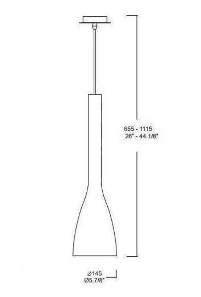 Люстра подвесная IDEAL LUX IL35697 FLUT SP1 SMALL BIANCO 1хЕ27 IP20 белый IL35697 фото