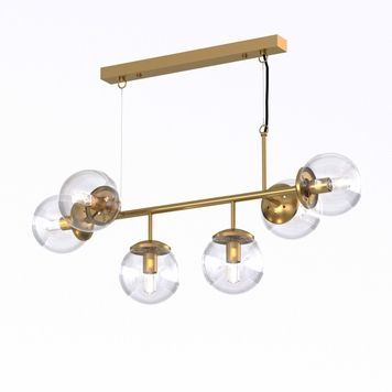Люстра BB Small 2 светлая латунь, прозрачный 6хG9 pkt34887-2 фото