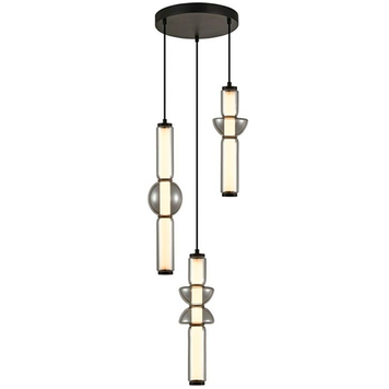 Люстра Italux PND-27372-3A-57W-BK Bruni Led 3x57W 3000K 6638Lm IP20 Черная 071755 фото