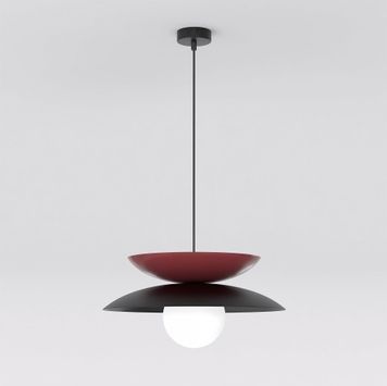Подвесная люстра NAGOYA 1 BLACK/BU Emibig G9 IP20 черный, бордовый 1639/2 1639/2 фото