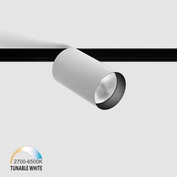 Светильник трековый LTX, IN_LINE TUB M A 90 TW, LED 13W, TW DIM: 2700K-6500K 994Lm, 30&deg;, CRI>90, 48V DС, IP20, белый/черный 06.0591.13.TW.WH фото