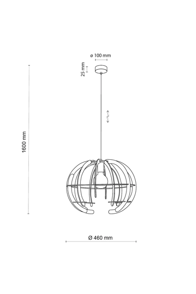 Люстра TK-Lighting TKL6886 VENUS WOOD M LAMPA 1 E27 TKL6886 фото