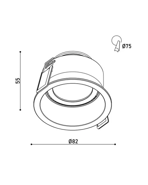 Точечный светильник Kloodi KD-Q040 7W 4К WH LED 560Lm IP20 белый KD-Q040 7W 4К WH фото