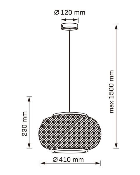 Підвісний світильник, люстра Goldlux 331168 Emilia E27 1x20W IP20 бежевий 331168 фото