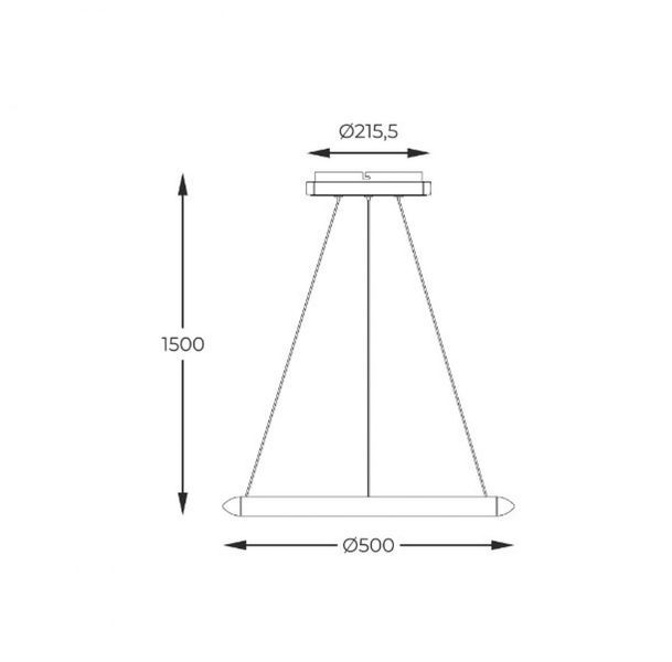 Подвесной светильник, люстра Zuma Line ZL11677 Newa Led 1x27.5W 3000K 3200Lm IP20 Хром ZL11677 фото