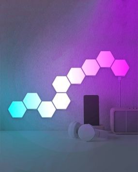 Бра, настінний світильник з пультом Polux Maya LED 9x10W RGB 135Lm IP20 білий 5901508331458 5901508331458 фото
