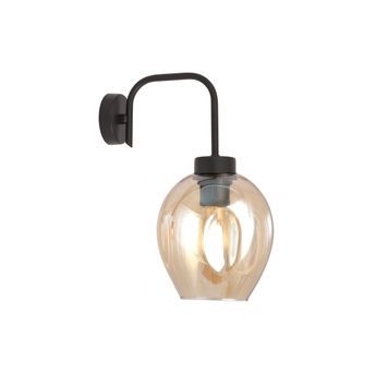 Настенный светильник LUKKA K1 BLACK/AMBER Emibig E27 IP20 черный, янтарный 1165/K1 1165/K1 фото