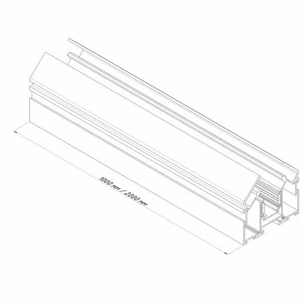 Магнитный трековый шинопровод OLEDIM OL31 48V для натяжного потолка (гарпун) 2м 7771009 фото