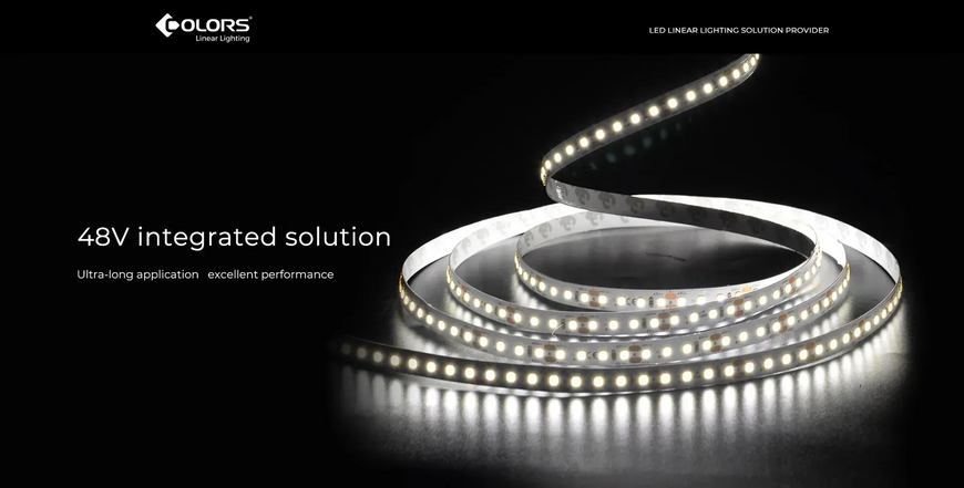 LED стрічка COLORS 144-2835-48V-IP20 5.4W 580Lm 4000K 5м (DS8144-48V-12mm) DS8144-48V-12mm-NW фото