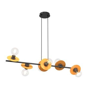 Подвесной светильник Emibig 1428/6 TOKEN 6 ORANGE E27 15W IP20 черный, оранжевый 1428/6 фото