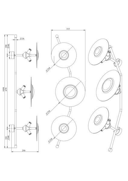 Бра, настенный светильник Pikart Sprinkled Glass 3 pkt26889-1 фото