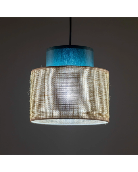 Підвісний світильник, люстра Tk Lighting 3257 Duo Juta E27 IP20 зелений, бежевий TKL3257 фото