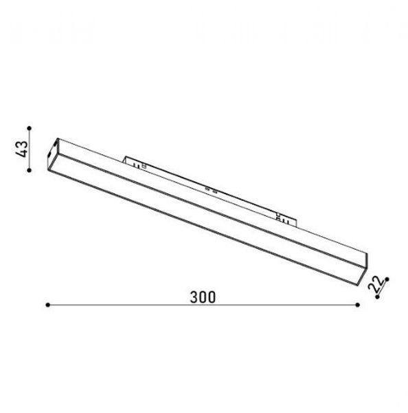 Светильник магнитный трековый KLOODI KDMG-LINE300 PC 12W 3K BK KDMG-LINE300 PC 12W 3K BK фото