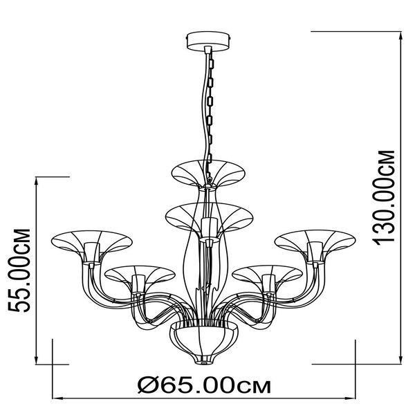 Підвісна люстра IMPERIUM LIGHT Versailles 5хE14 IP20 191565.05.16 чорний 191565.05.16 фото