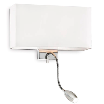Бра IDEAL LUX IL35949 HOTEL AP2 BIANCO Е27+LED белый IL35949 фото
