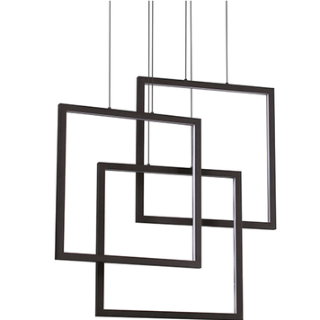 Подвесная люстра Ideal lux IL269375 FRAME SP QUADRATO NERO 80W 9150lm 3000K черный IL269375 фото