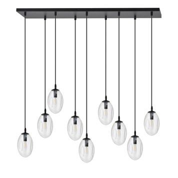 Подвесная люстра ASTRAL 9 BL TRANSPARENT Emibig E14 IP20 черный, прозрачный 1265/9 1265/9 фото