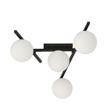 Підвісний світильник SMART 4 BLACK/OPAL Emibig E14 IP20 чорний, білий 1103/4 1103/4 фото