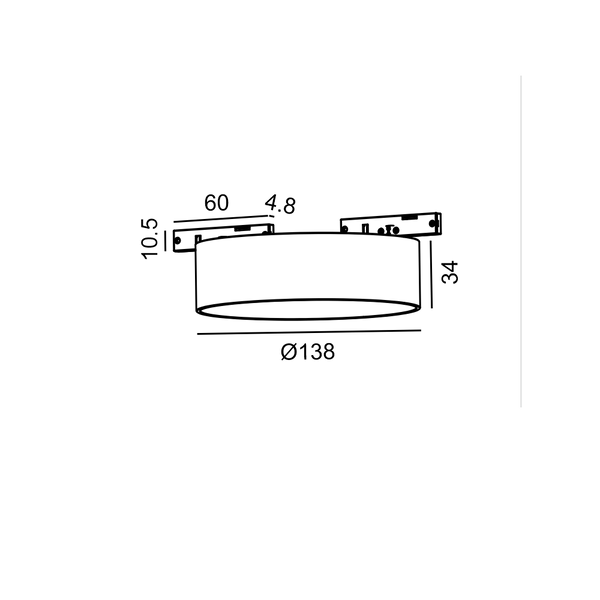 Трековий світильник LTX, PICO_LINE DISK, LED 18W, 4000K, 1100Lm, 100&deg;, CRI>90, DIM DС 24V, IP20, опаловий, білий 16.0140.18.940.WH.DIM фото