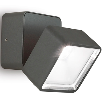 Бра уличное IDEAL LUX IL285511 OMEGA AP SQUARE ANTRACITE 7W 610lm 4000K антрацит IL285511 фото