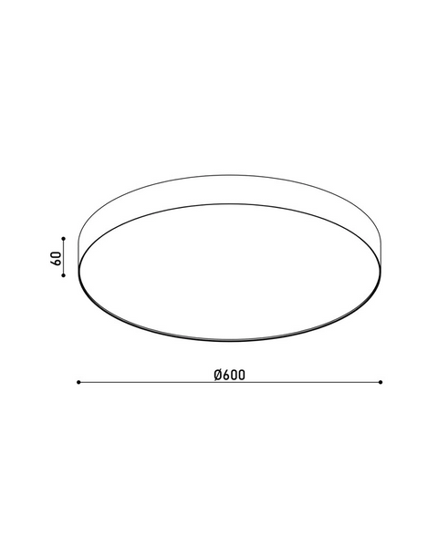 Світильник стельовий Kloodi KD-MONZA600 96W CCT WH LED 3000K/4000K/6000K 9600Lm IP44 білий KD-MONZA600 96W CCT WH фото