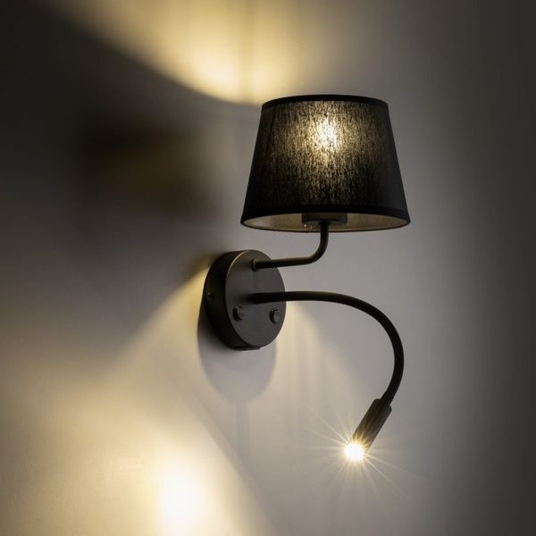 Бра, настінний світильник Tk Lighting TKL10203 Maja E27+G9 2x15+8W IP20 Bk TKL10203 фото