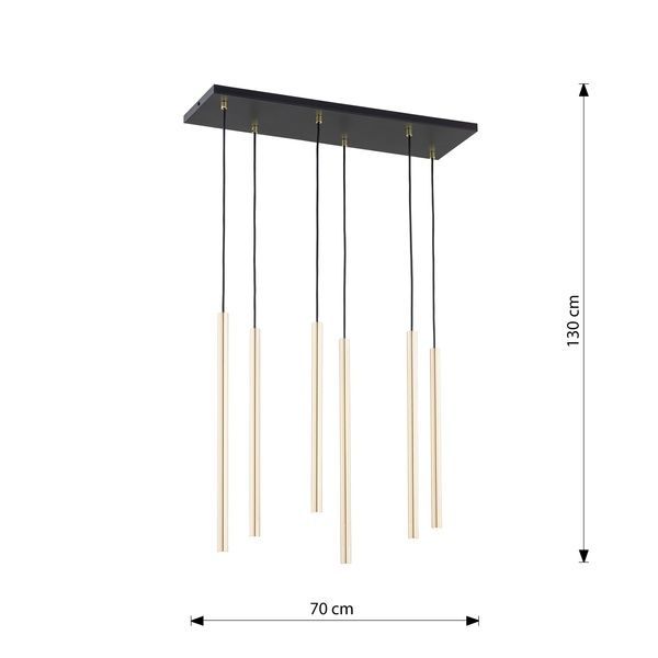 Подвесной светильник SELTER 6 GOLD Emibig 6xG9 IP20 золотой 1332/6 1332/6 фото