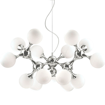 Люстра підвісна IDEAL LUX IL82073 NODI SP15 BIANCO 15хЕ14 хром IL82073 фото