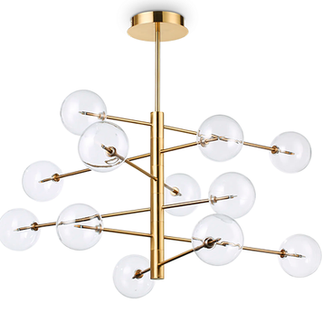 Люстра на штанзі IDEAL LUX IL200125 EQUINOXE SP12 OTTONE SP20 12xG4 IP20 IL200125 фото
