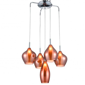 Подвесной светильник, люстра Azzardo AZ3172 AMBER MILANO 5 COPPER AZ3172 фото