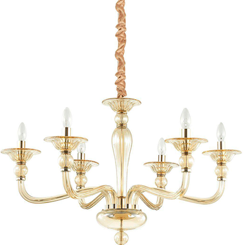 Люстра IDEAL-LUX IL159942 DANIELI SP6 6хЕ14 IP20 золотой IL159942 фото