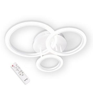 LED светильник VELMAX V-CL-NAOMI-R-45SWh, max 45W, 3000K-6500K, пульт, блок питания, белый, 230V 23-43-36 фото