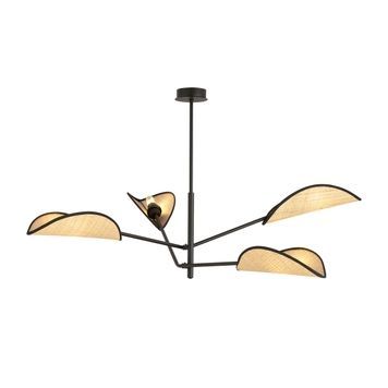 Стельовий світильник VENE 4 BLACK/RATTAN Emibig 2хE14 IP20 чорний, бежевий 1160/4 1160/4 фото