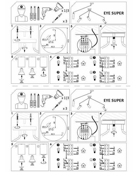 Люстра Nowodvorski 6491 Eye super GU10 3x10W IP20 Біла 6491 фото