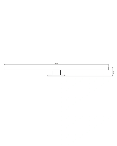 Світильник підсвітка для дзеркала Goldlux 328601 Samos Led 90 1x15W 4000K 1650Lm IP44 Чорний 097778 фото
