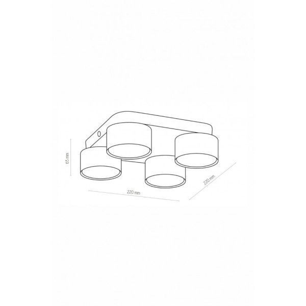 Світильник стельовий Lighting TKL3393 SPACE WHITE 4хG53 IP20 білий TKL3393 фото
