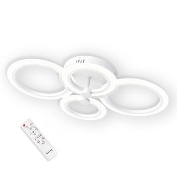 LED светильник VELMAX V-CL-NAOMI-R-65SWh, max 65W, 3000K-6500K, пульт, блок питания, белый, 230V 23-43-37 фото