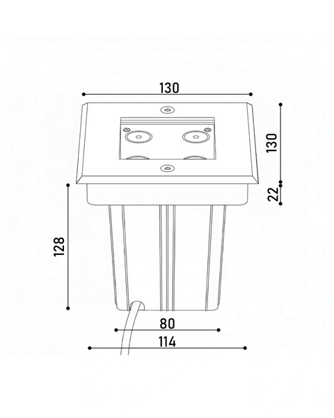 Вуличний світильник Kloodi KDGL-SC130X130 4W 3K 30D LED 400Lm IP67 сріблястий KDGL-SC130 6W 3K 30D фото