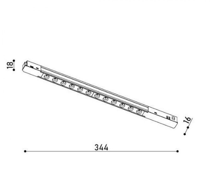 Світильник магнітний трековий KLOODI KDMG-SLIM-LINE344 DL 12W 3K BK KDMG-SLIM-LINE344 DL 12W 3K BK фото