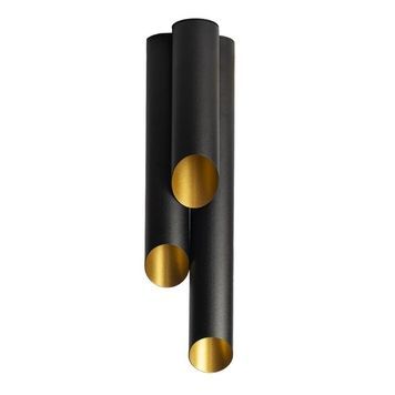 Світильник стельовий MSK Electric Slice під три лампи Е27 NL 382819 BK+GD чорний+золото всередині" 618231 фото