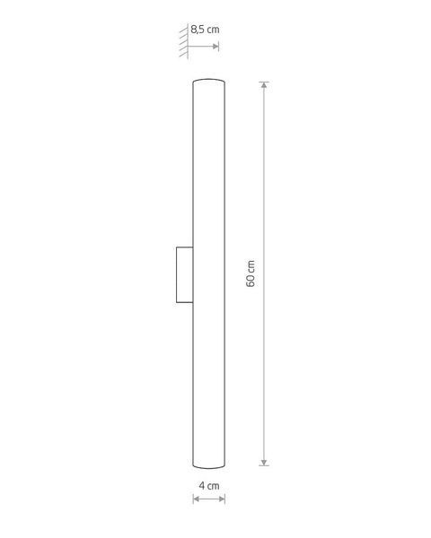Бра, настенный светильник Nowodvorski 8118 Ice tube led LED 1x12W 4000K 1200Lm IP44 Chrom 8118 фото