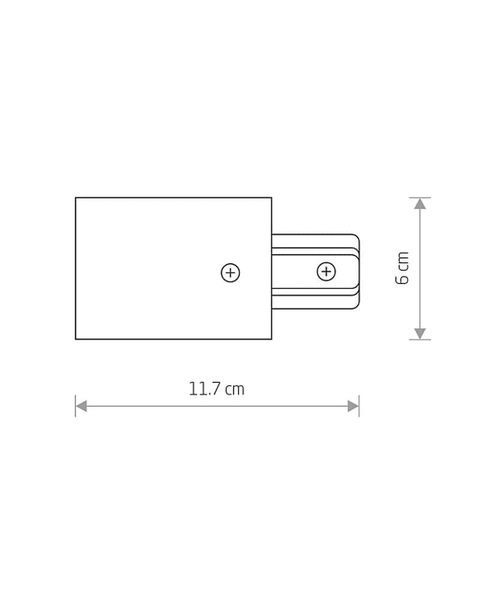 Токовод Nowodvorski 8972 Profile recessed power end cap IP20 Wh 8972 фото
