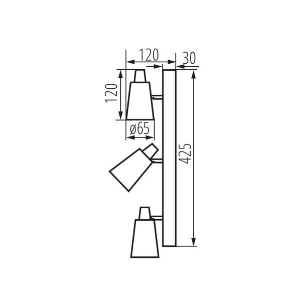 Светильник спот Kanlux 33095 SEMPRA EL-3I B-SR, 3xGU10, IP20 33095 фото