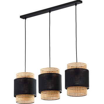 Люстра TK LIGHTING TKL6541 BOHO 3 3хЕ27 чорний, коричневий TKL6541 фото