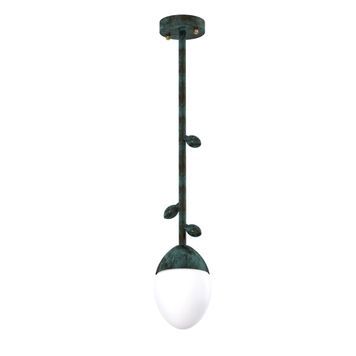 Люстра Burgeon pendant 4, зеленая латунь 1хЕ14 pkt35265-2 фото