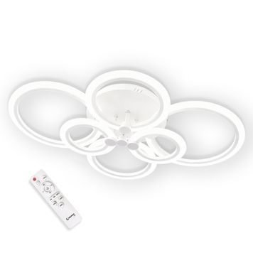 LED светильник VELMAX V-CL-NAOMI-R-120SWh, max 120W, 3000K-6500K, пульт, блок питания, белый, 230V 23-43-38 фото
